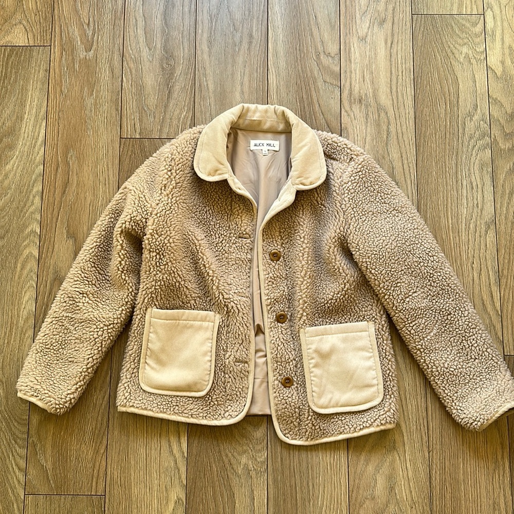 Alex Mill Sherpa Workwear Jacket in Natural